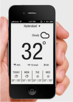 Weather on phone